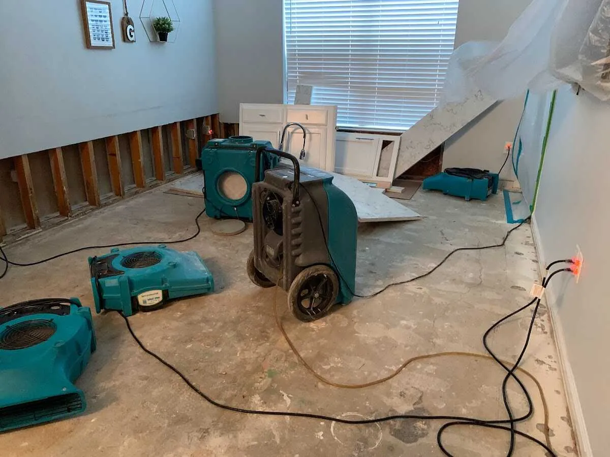 Dehumidifier in flood-cut room for Water Extraction & Removal in Plattekill